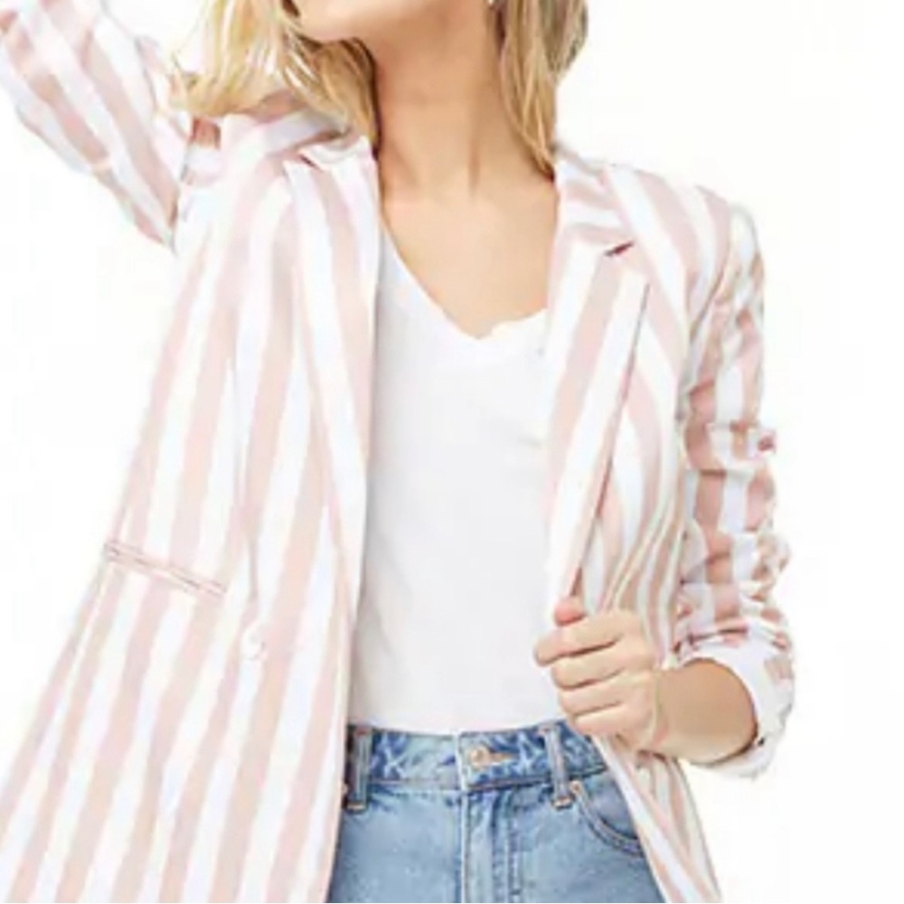 Forever 21 Candy Stripe Blazer